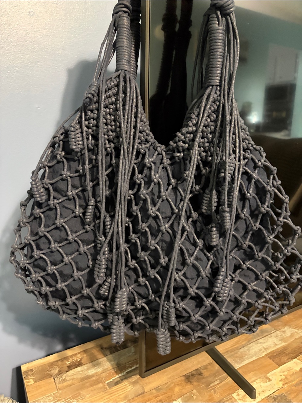 Monserat de Lucca Macrame Tassel Coastal Shoulder Bag - Picture 3 of 5